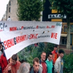 Manifestation contre le chmage et la prcarit le 8 octobre 2003 photo n29 